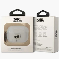 Karl Lagerfeld KLAP2HNIKTCT AirPods Pro 2 dėklas permatomas Ikonik Karl Lagerfeld
