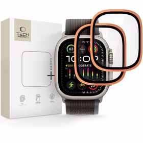 Tech-Protect grūdintas stiklas 2 vnt. Apple Watch Ultra 49mm oranžinis