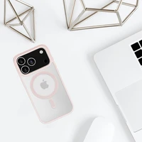 Acrylic Color Magsafe dėklas iPhone 17 Pro šviesiai rožinis