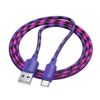 Kabelis USB A į USB C Hoco 3A 1 m X116 gradientinė violetinė