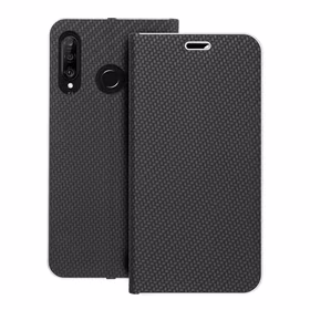 LUNA Book Carbon dėklas telefonui HUAWEI P30 Lite juodas