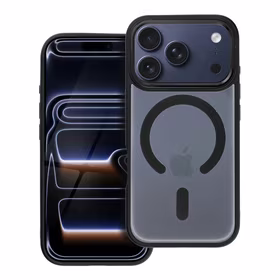 MATTE MAG COVER dėklas telefonui, suderinamas su MagSafe, skirtas IPHONE 17 Pro, juodas