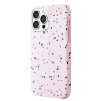 Uniq Coehl Terrazzo dėklas telefonui iPhone 13 Pro Max - rožinė