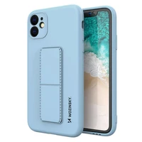 Wozinsky Kickstand Case iPhone 11 Pro Max silikoninis dėklas su stovu šviesiai mėlyna