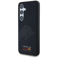 Originalus dėklas RED BULL odinis su reljefiniu buliu MagSafe Samsung Galaxy S25 tamsiai mėlynas