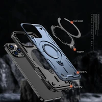 Hybrid Armor Trendy dėklas telefonui su MagSafe iPhone 16 Pro - mėlynas