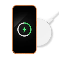 odinis magnetinis dėklas telefonui iPhone 15 Plus oranžinis