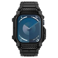 Spigen Rugged Armor dėklas Apple Watch 10 46mm laikrodžiui - juodas