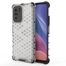 Honeycomb dėklas šarvuotas dėklas su TPU buferiu Xiaomi Redmi K40 Pro+ / K40 Pro / K40 / Poco F3 skaidrus