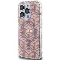 Guess IML GCube MagSafe dėklas telefonui iPhone 15 Pro Max - rožinis
