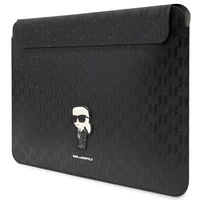 Karl Lagerfeld Saffiano Monograma Ikonik dėklas 16" nešiojamam kompiuteriui - juodas