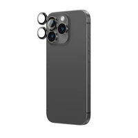 AmazingThing AR aliuminio 3 objektyvų stiklas su objektyvo rėmeliu iPhone 16 Pro / 16 Pro Max - juodas