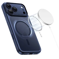 Tech-Protect Magpeak MagSafe CC dėklas telefonui iPhone 17 Pro Max - matinės tamsiai mėlynos spalvos