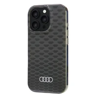 Audi IML Siuvinėjimo raštas Magnetinis iPhone 16 Pro 6.3" juodas/juodas kietas dėklas AU-IMLMIP16P-Q5/D3-BK