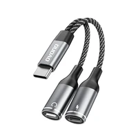 Dudao L13C+ 2in1 USB-C adapteris - pilkas