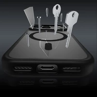 Benks magnetinis Mist dėklas su metalo rėmu 0067 iPhone 17 baltas (kamera valdymo mygtukas)