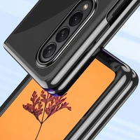 Dėklas Samsung Galaxy Z Fold 4 su metaliniu rėmu rožinis