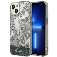 Guess GUHCP14MHGPLHG iPhone 14 Plus 6.7 "pilkas/pilkas kietas dėklas Porcelain Collection