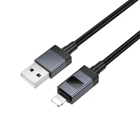 Kabelis USB A į Lightning Hoco 2,4A su ekranu 1 m X118 juodas