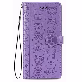 Dėklas Cat-Dog Xiaomi Redmi 9C/9C NFC violetinis