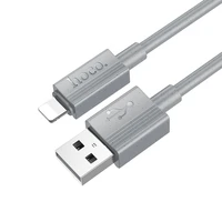 Kabelis USB-A į Lightning Hoco 2,4A 1 m X107 pilkas