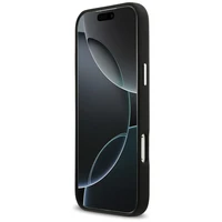 Karl Lagerfeld FW grūdėto paviršiaus Signature Logo dėklas telefonui iPhone 17 Pro Max – juodas