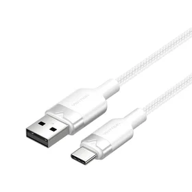 USB 2.0 A į USB-C 3A kabelis Vention CTNWF 1M (baltas)