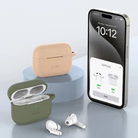 Tech-Protect silikoninis dėklas su kabliuku Apple AirPods Pro 1 / 2 - oranžinis