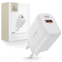 Tech-Protect C20W įkroviklis USB-C PD 20W / USB-A QC 3.0 - baltas