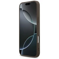 Odinis 4G trikampio logotipo Strass magnetinis dėklas telefonui iPhone 17 Pro Max - rudas