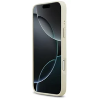 Guess Peony karšto spaudo Magnetinis dėklas telefonui iPhone 17 Pro Max - smėlinis