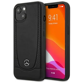 Mercedes MEHCP14MARMBK iPhone 14 Plus 6.7 "juodas / juodas kietasis dėklas odinis Urban
