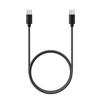 Type C į Type C PD QC 3A 60W kabelis C296 (ilgas jungtis 8mm) 1 m juodas