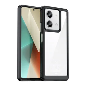 Kosmoso dėklas su geliniu rėmeliu telefonui Xiaomi Redmi Note 13 Pro+ - juodas
