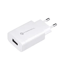 FORCELL F-ENERGY TFK-TC-1099 kelioninis įkroviklis USB A QC3.0 2,4A 18W baltas