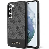 Guess GUHCS23SG4GLGR S23 S911 juodas/juodas kietas dėklas 4G Stripe kolekcija