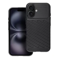 THUNDER dėklas telefonui IPHONE 16 juodas