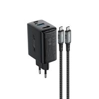 Įkroviklis Acefast A17 65W GaN USB-C/USB-A/HDMI juodas