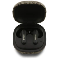 Belaidės ausinės TWS ENC Guess 4G Classic Metal Logo rudos spalvos