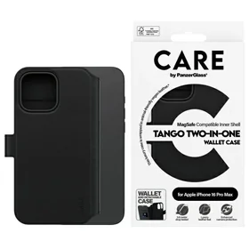 CARE by PanzerGlass Tango 2in1 piniginė Magnetinis dėklas telefonui iPhone 16 Pro Max - juodas