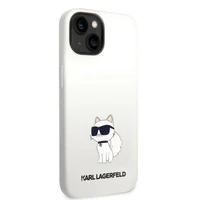 Karl Lagerfeld KLHMP14MSNCHBCH iPhone 14 Plus 6.7" baltas silikoninis dėklas Choupette, magnetinis (MagSafe)