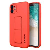 Wozinsky Kickstand Case silikoninis dėklas su stovu Samsung Galaxy M31s raudona