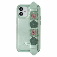 Kingxbar Sweet Series dėklas telefonui dekoruotas originaliais Swarovski kristalais iPhone 12 mini žalias