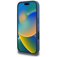 Guess Grained Roses Big 4G logo dėklas telefonui iPhone 16 Pro Max - mėlynas