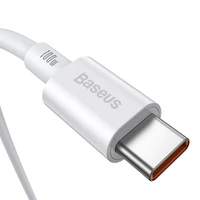 Baseus CATYS-C02 USB-C - USB-C PD QC FCP kabelis 100W 5A 2m baltas