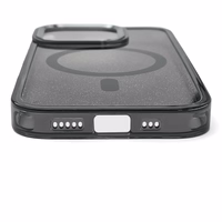 Blizgus magnetinis dėklas telefonui iPhone 16e - juodas