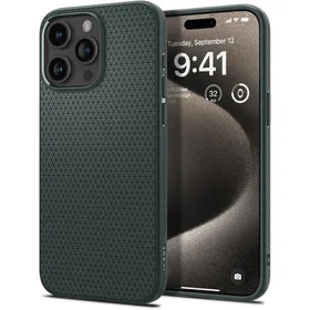 Spigen Liquid Air iPhone 15 Pro Max dėklas - tamsiai žalias