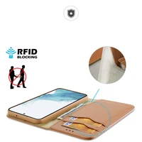 Dux Ducis Hivo dėklas Samsung Galaxy S23+ atverčiamas dėklas su pinigine ir RFID apsauga rudas
