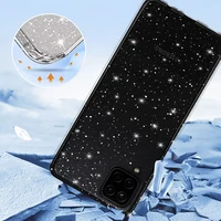 Sidabrinis Kristalinis blizgučių dėklas Samsung Galaxy A12