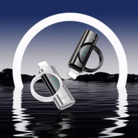 Adapteris Lightning į USB-C Hoco PD 2,4A 27W su skaitmenine indikacija UA32B sidabro spalvos